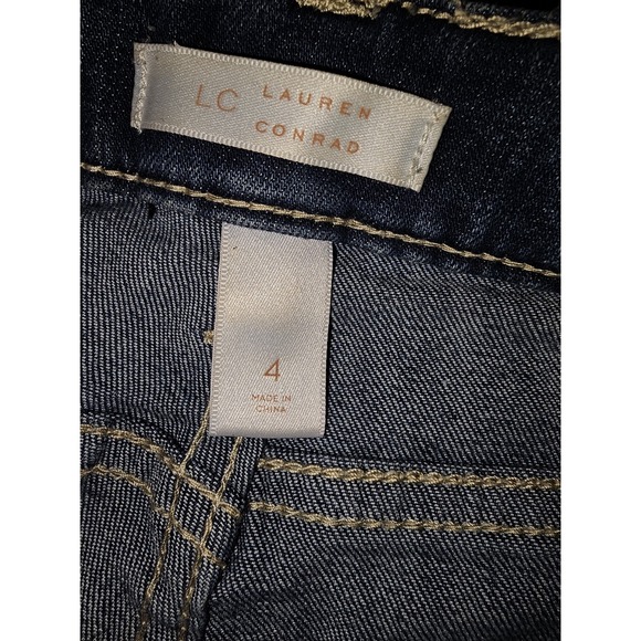 Cuffed Denim Jean shorts by Lauren Conrad Size 4 Women's Blue Denim - Picture 5 of 5